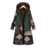 Amazon's new Autumn/Winter 2022 collection features a patchwork color-blocking fleece cotton coat and a long, hooded, zipped women's dress with a ethnic style Item Picture